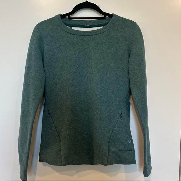 Lululemon & Go Endeavor Long Sleeve sweatshirt in Deep Green size 6 women’s - Picture 1 of 12